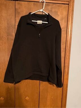 Wrangler Men's Black Quarter-Zip Pullover Sweater